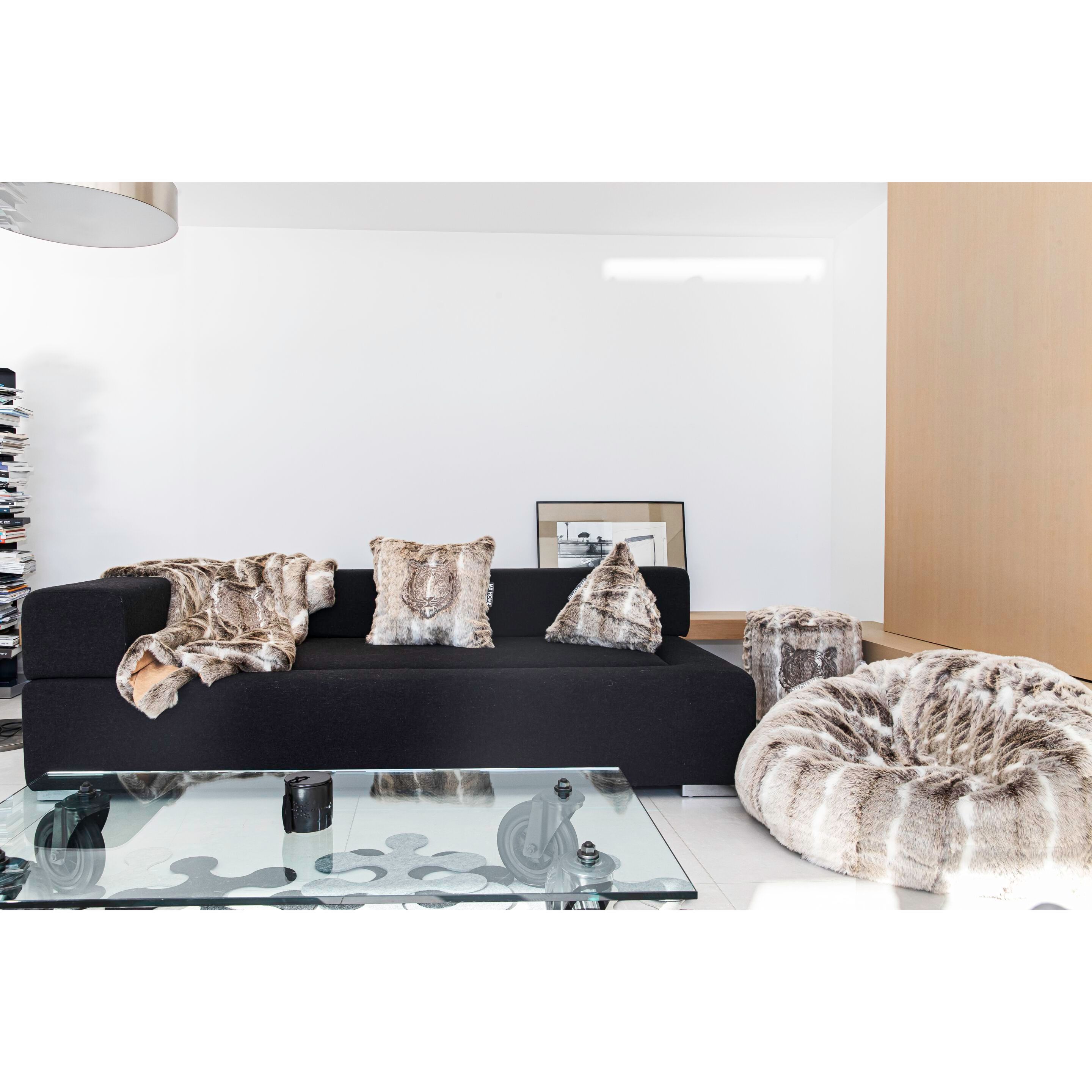 Вышитая вручную подушка из искусственного меха MX HOME Megeve ARCH-00067165 - Вид №4