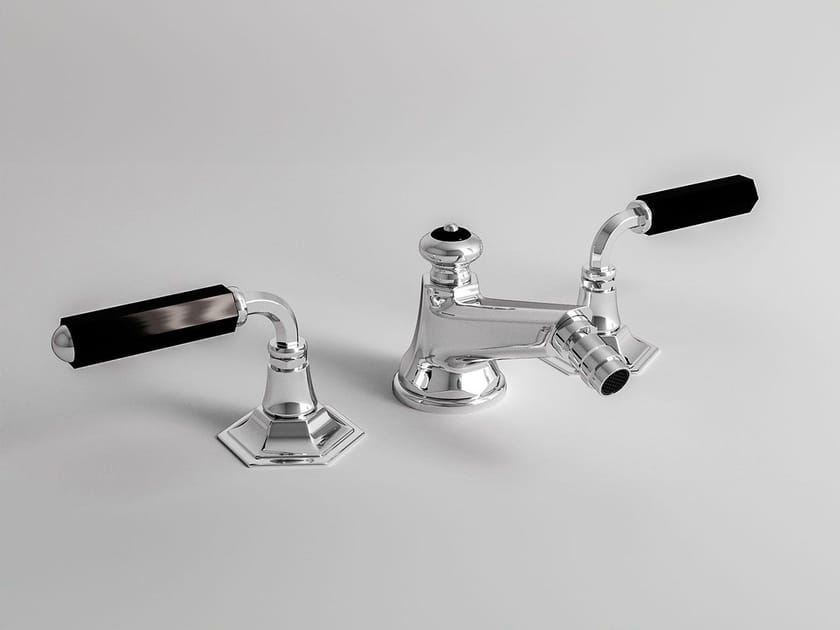 Смеситель для биде с 3 отверстиями для пола с поворотным горлышком Park Avenue Dark Black ARCH-00027071