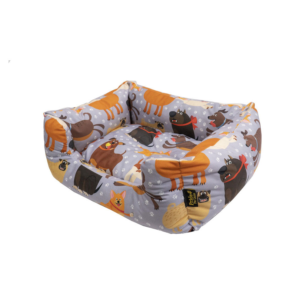 ПР0054615 Лежак для животных Забавные Собаки 70х60х23см Pride 