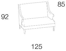 Caroti 2-местный тканевый диван Via montenapoleone 2035  - Вид №1