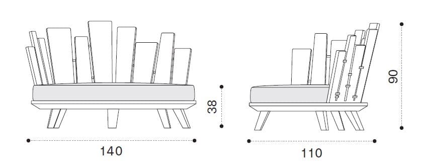 Садовое кресло из тикового дерева Ethimo Rafael ARCH-00099488 - Вид №10