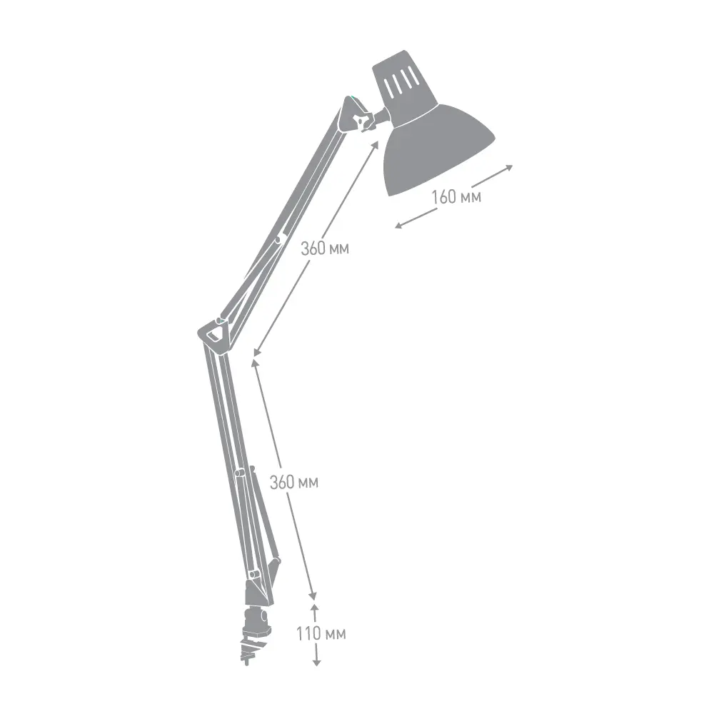CAMELION KD-312 — регулируемая лампа на струбцине для рабочего пространства 82671776 STLM-0033549 - Вид №6