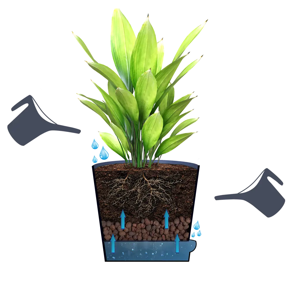 ТЕК.А.ТЕК Горшок Le Parterre с системой автополива для комнатных растений 14081876 Партер STLM-0004246 - Вид №3