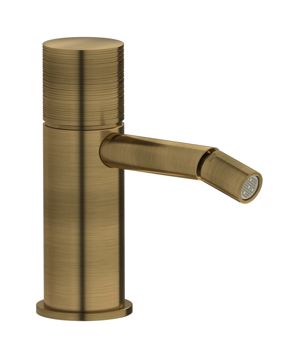 Смеситель для биде на 1 отверстие в комплекте с донным клапаном. WE ARE IB vn300cs Modern Bronze Vinile