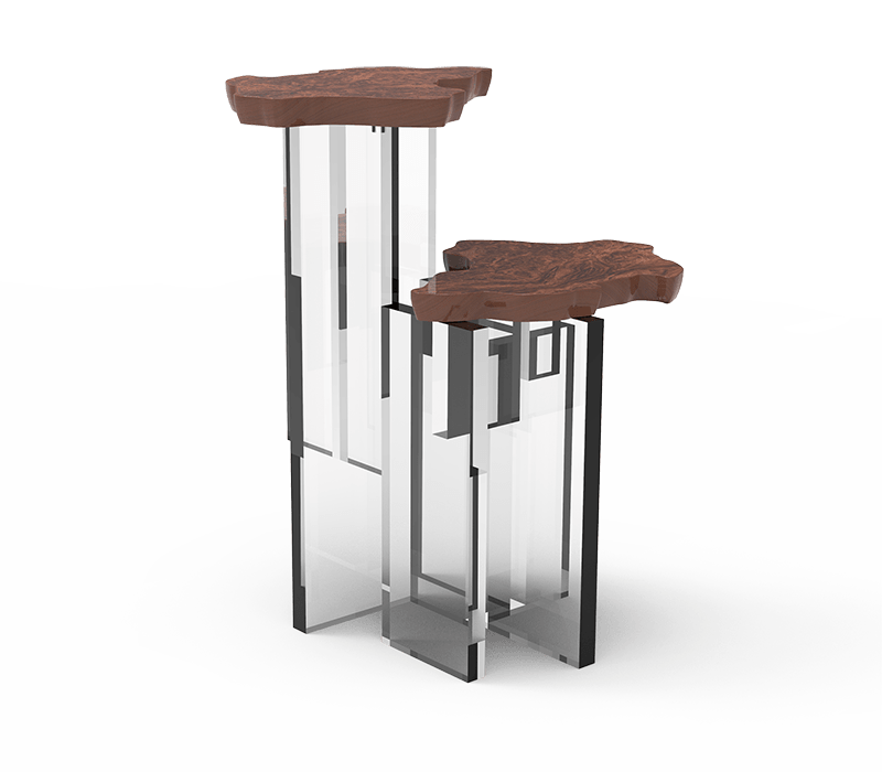 0-190 Приставной столик из орехового дерева Моне Boca Do Lobo 