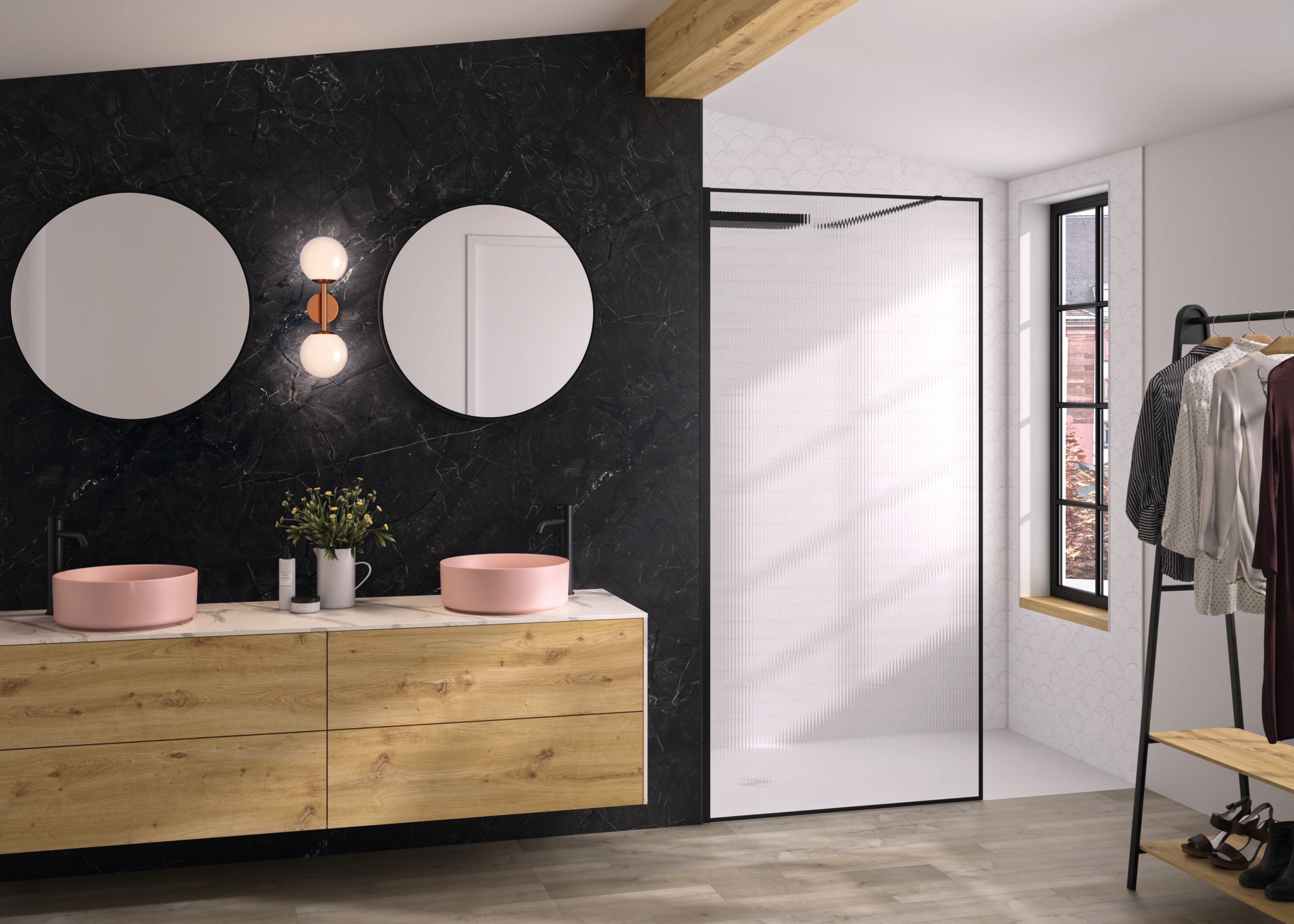 Душ из закаленного стекла Kinedo WALK-IN DESIGN + ARCH-00150644 - Вид №1