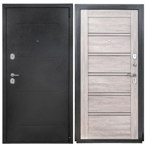 Дверь входная металлическая Порта Р-2 Дуб европейский 88x205 см правая цвет серый/ антик серебро