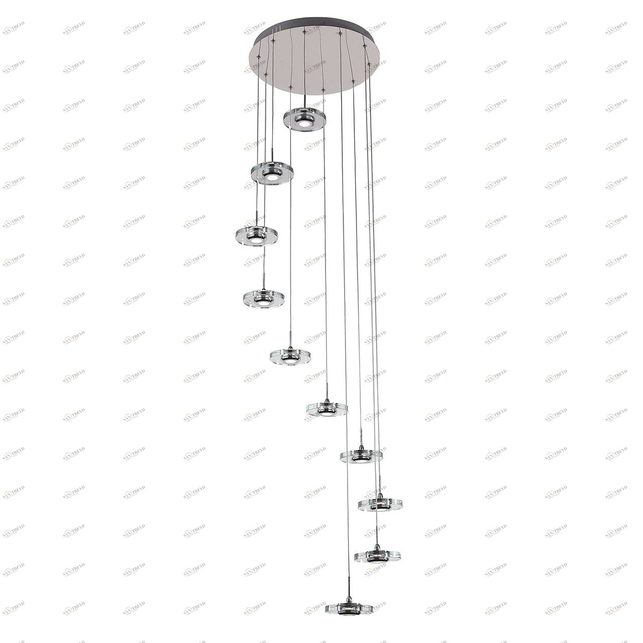 Каскадная люстра ST Luce Vedette SL569.103.10 ST LUCE ДИЗАЙНЕРСКИЕ, VEDETTE 059241 Хром 
