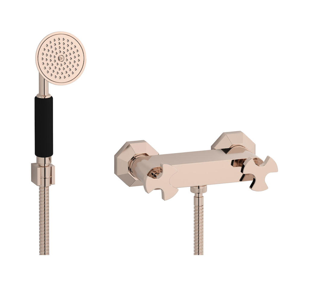 Встроенный смеситель для душа в комплекте с душевым гарнитуром. WE ARE IB bt350rs Rose Gold Belmondo 