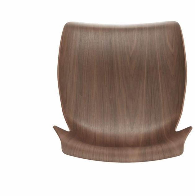 BassamFellows Барный стул из дерева со спинкой Petal Cb-293 - Вид №5