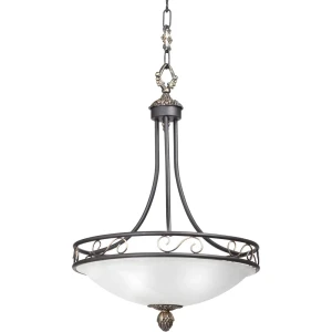 Люстра Mira 3xE27x60 Вт, металл/стекло, цвет хром/белый