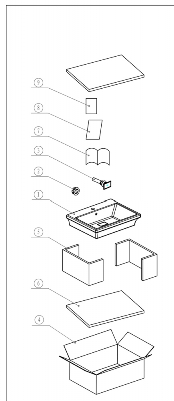 C22192W-1-ENG Накладная раковина на столешницу  овальная Bravat Phillis - Вид №2