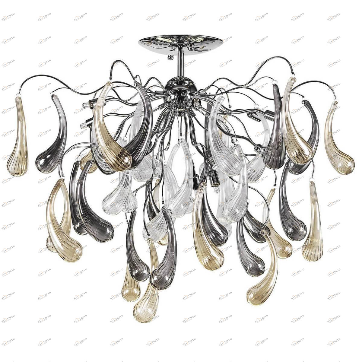 Потолочная люстра Lightstar Manica 794124 LIGHTSTAR ДИЗАЙНЕРСКИЕ, MANICA 00-3888530 Бежевый;серый;хром 