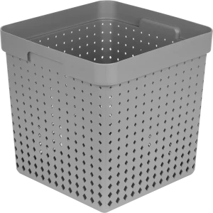 Корзина Seoul, 295х295х295 мм, 21 л, полипропилен, цвет графитовый