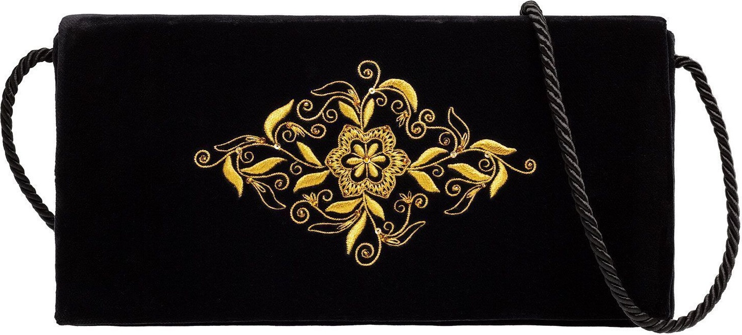 10660446 Торжокские золотошвеи Сумка "Торжество" бархат + креп (атлас) Разм. 13*25*3 Мод. 413-1 Бархат 