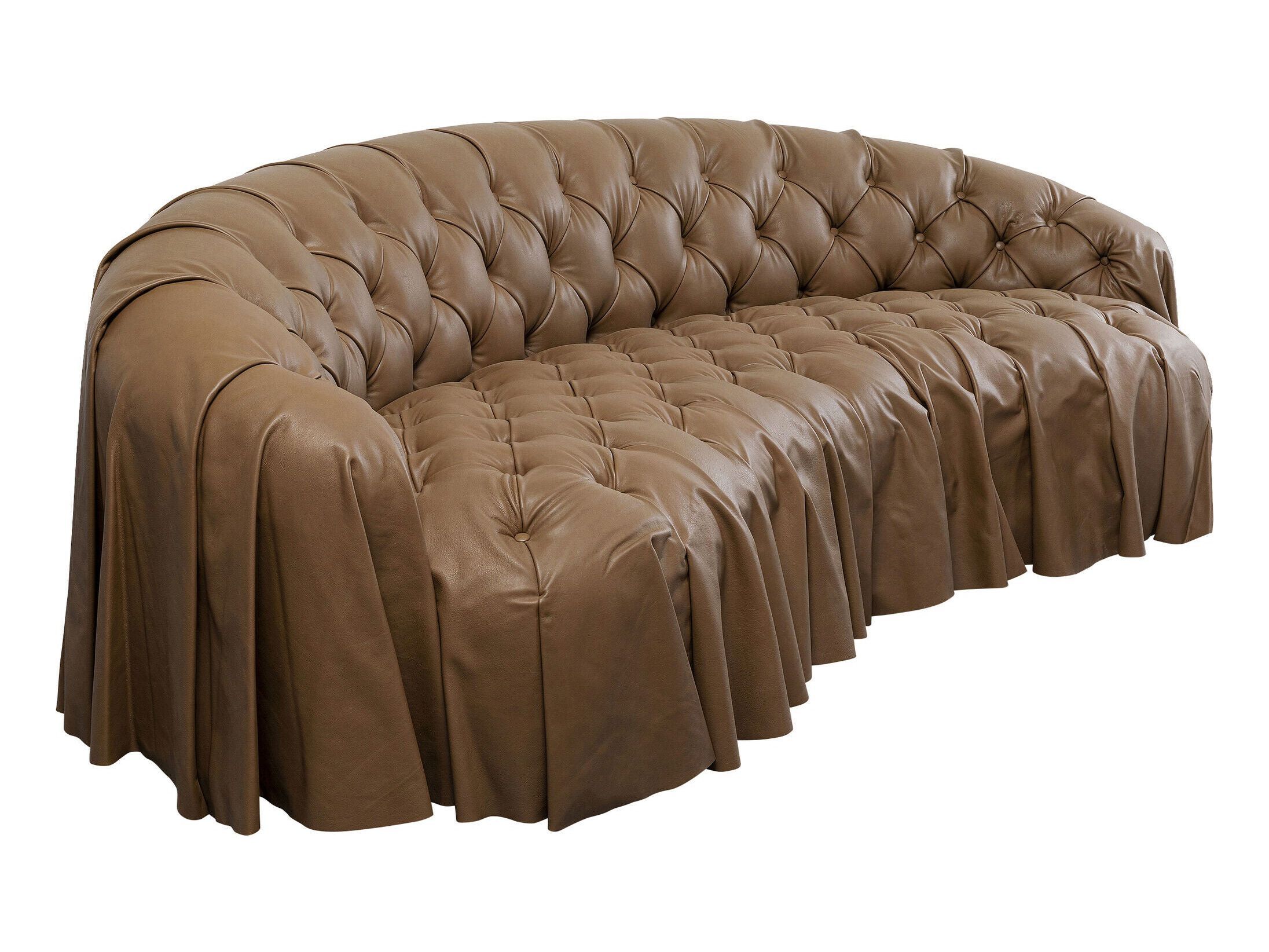 3-местный кожаный капитонный диван KARE Design DRAPES ARCH-00116329 - Вид №2