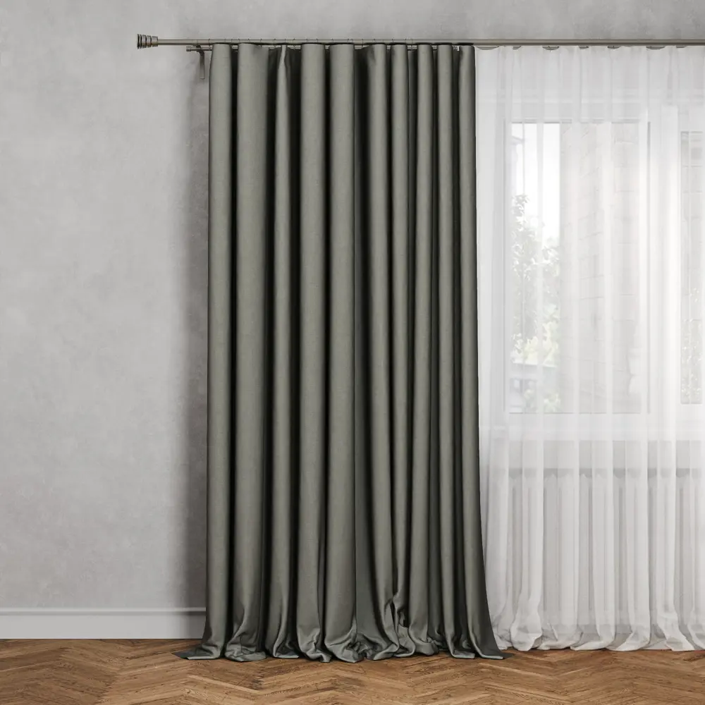 LINEN WAY Штора «Савана» бежевая 145×180 см с ленточной сборкой 82000115 STLM-0016857
