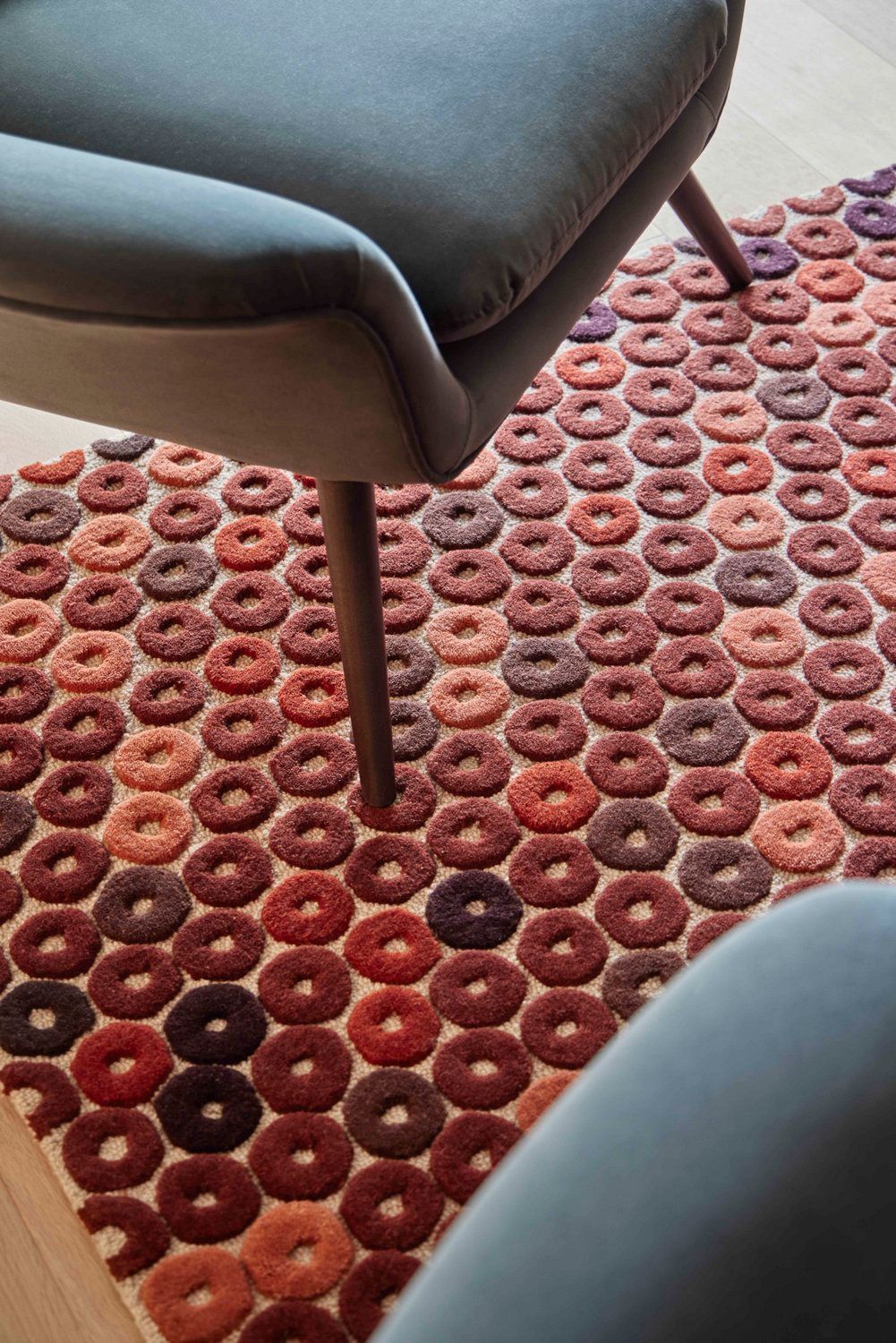 Прямоугольный ковер ручной работы из шерсти с геометрическим рисунком GAN Chimos ARCH-00118187 - Вид №5