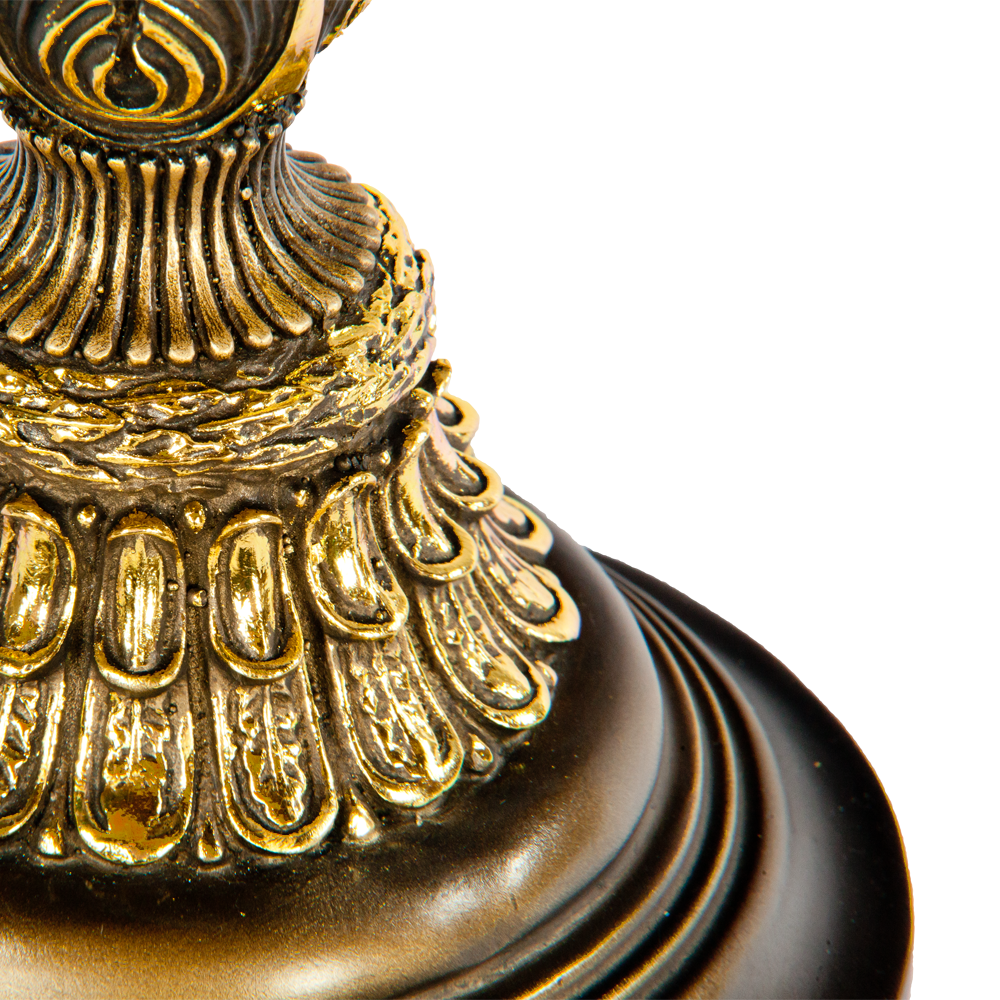 32022,34051 Настольная лампа Колонна Испанская Бронза Маргарита Персик BOGACHO 4627138210994, 4627138151662 - Вид №3