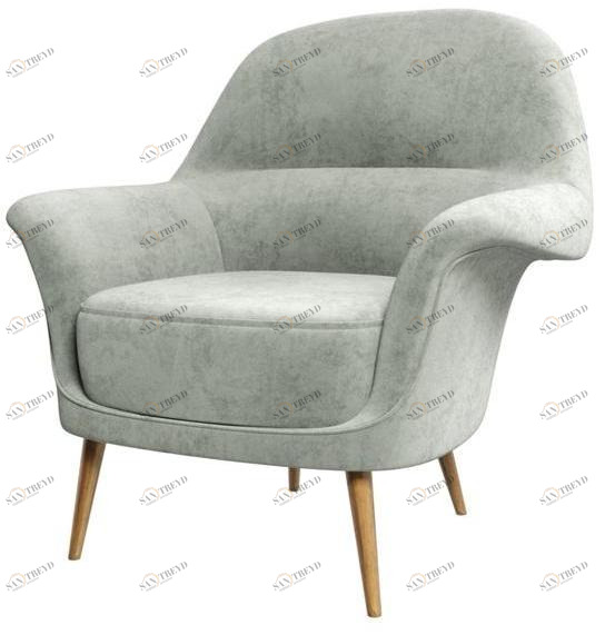 Mytto Мягкое бархатное кресло с подлокотниками Iconic sun-id-1349995