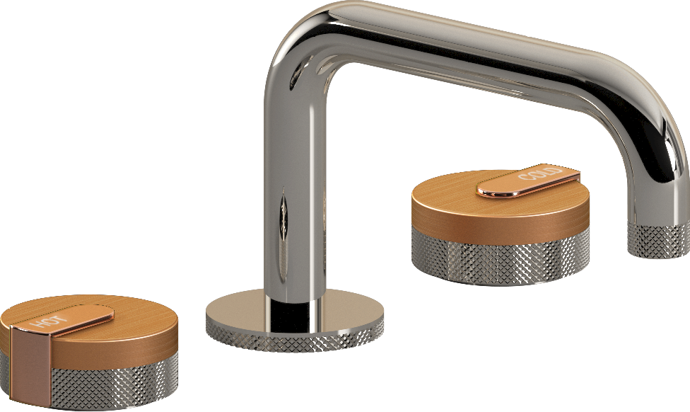 E-11510-R1BRG-L1RG-PN Смеситель для умывальника на 3 отвертия GRAFF MOD+