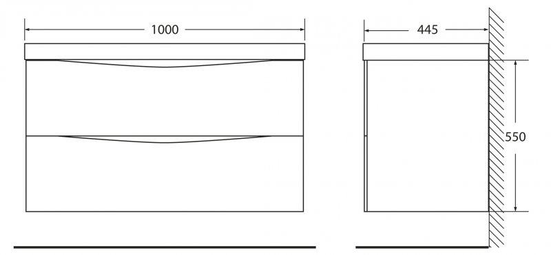 Мебель для ванной BelBagno MARINO-1000-2C-SO-CTO-P  - Вид №2