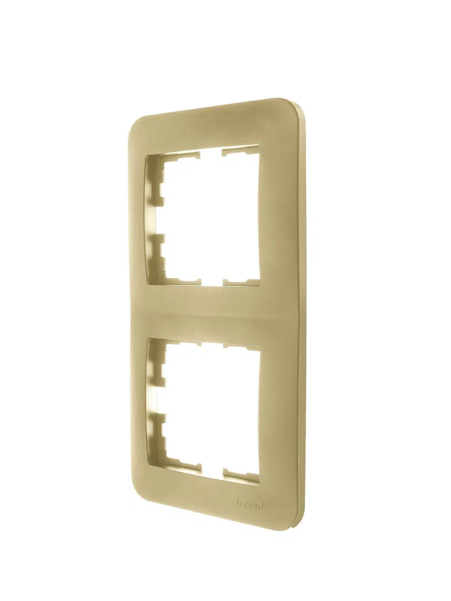 ASTI Рамка 2-ая вертикальная б/вст золото LEZARD 7081-3600-152