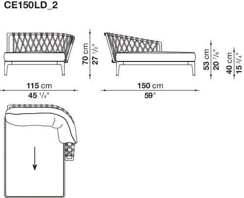 Ткань сад диван B&B Italia Outdoor ARCH-00084560 - Вид №6