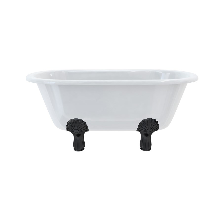 Burlington Двухсторонняя ванна Windsor 150 см с роскошными ножками с ножками Luxury Arc в черном цвете E4 L2B  - Вид №6