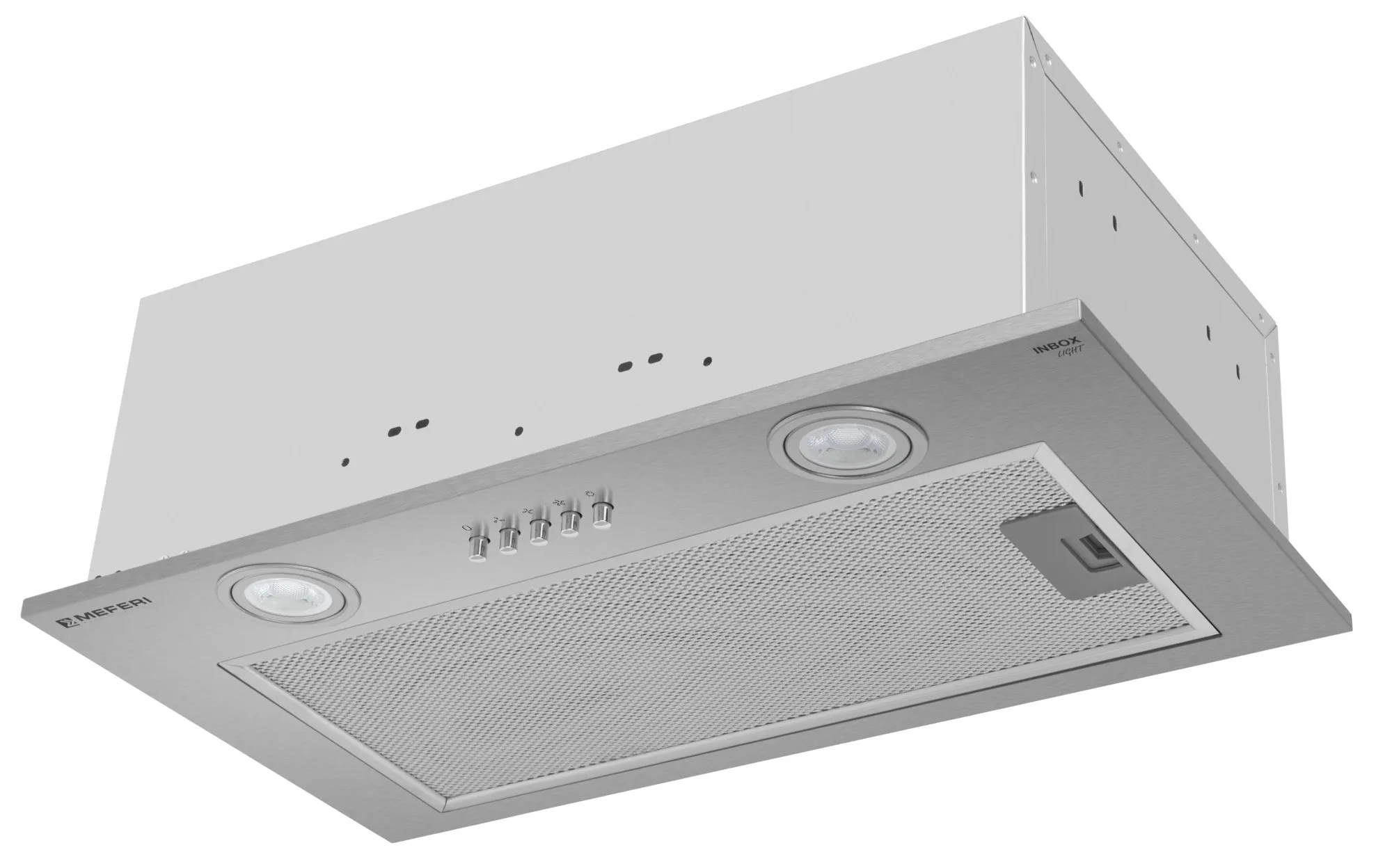 9168691 Вытяжка полновстраиваемая Meferi INBOX52IX LIGHT серый STDN-0033340 - Вид №2