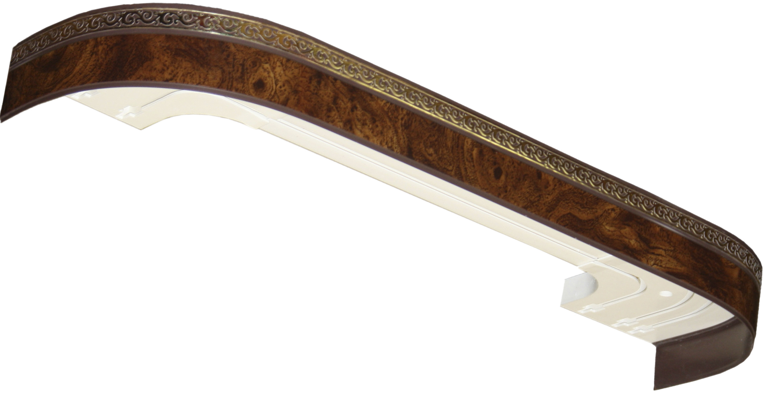 Двухрядный карниз Legrand Флора с орнаментом, цвет корень ореха 84872030 STLM-0056794