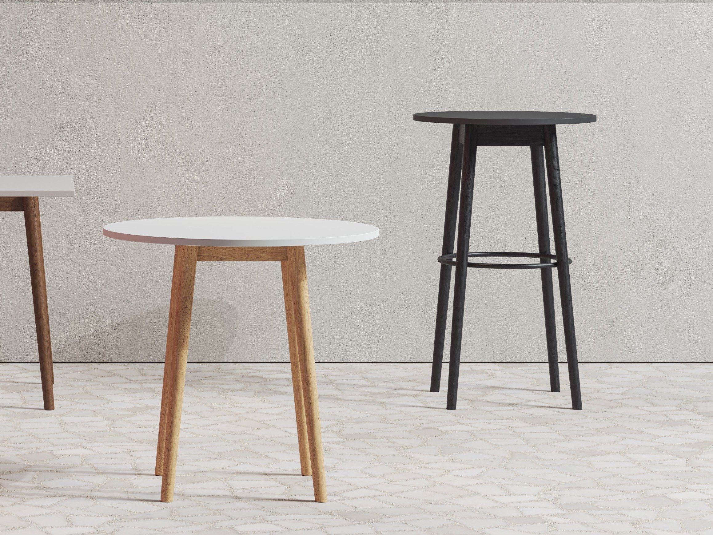 Высокий круглый стол из бука ALMA DESIGN Вирна ARCH-00095919 - Вид №1