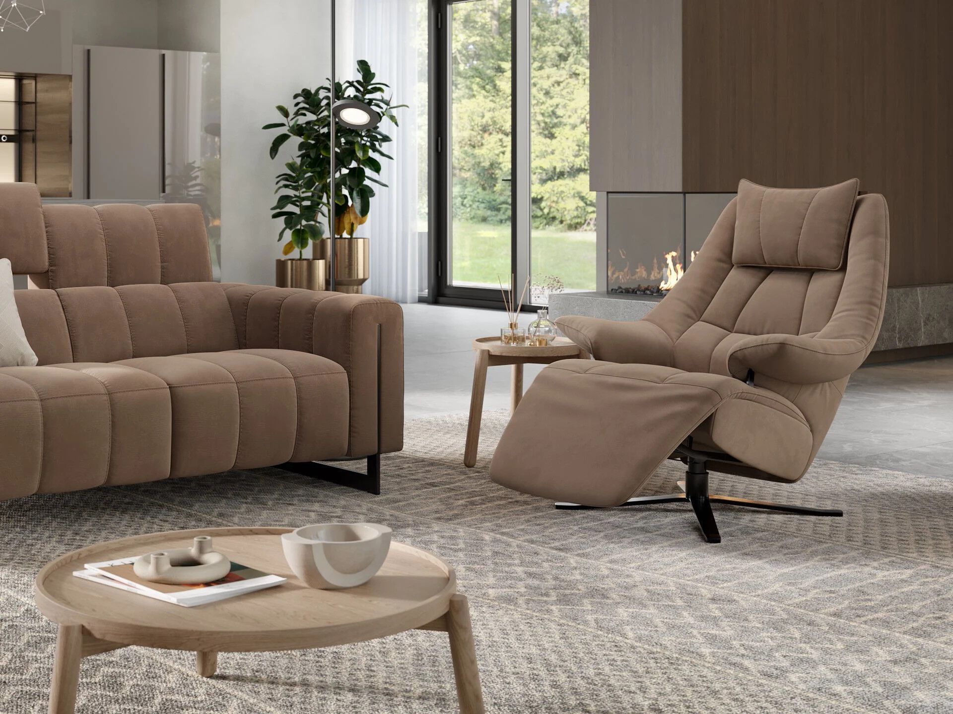 Тканевое вращающееся кресло с подлокотниками Sofanella FLORENCE ARCH-00061012 - Вид №4