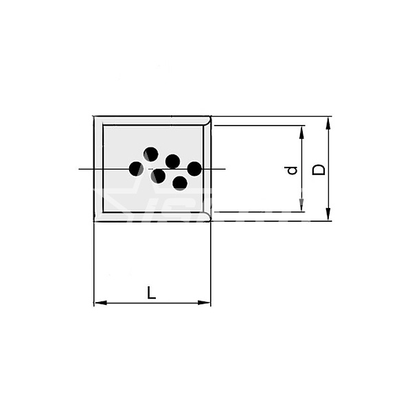 IS1060 Втулка скольжения (графит/бронза) BNZ405040BG1 ISKRA  - Вид №1