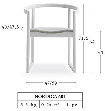 Billiani Кресло из бука и ткани Nordica 601 - Вид №2