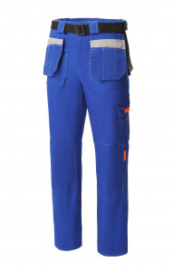4957444 Брюки рабочие "Профессионал" василек со светло-серым  Летняя спецодежда  размер 48-50/182-188