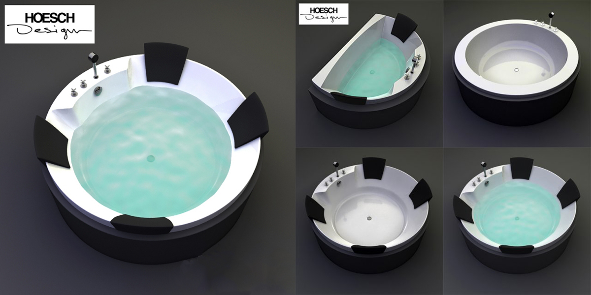 Ванна встраиваемая AVIVA 180 см с аэромассажем Deluxe HOESCH 6620 - Вид №1