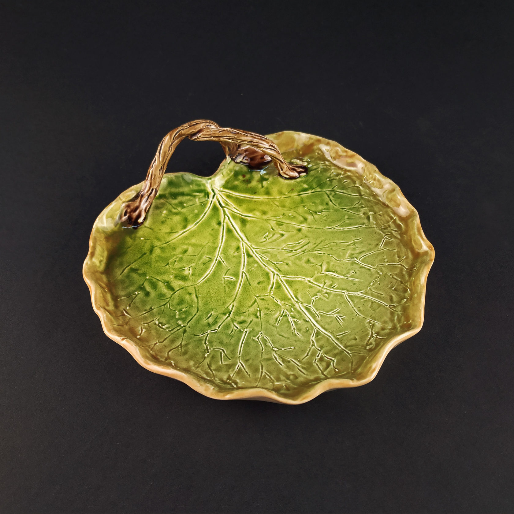 Блюдо дополнительное Зелено-оранжевый PROVANSFAIENCE sun-id-994488 - Вид №3