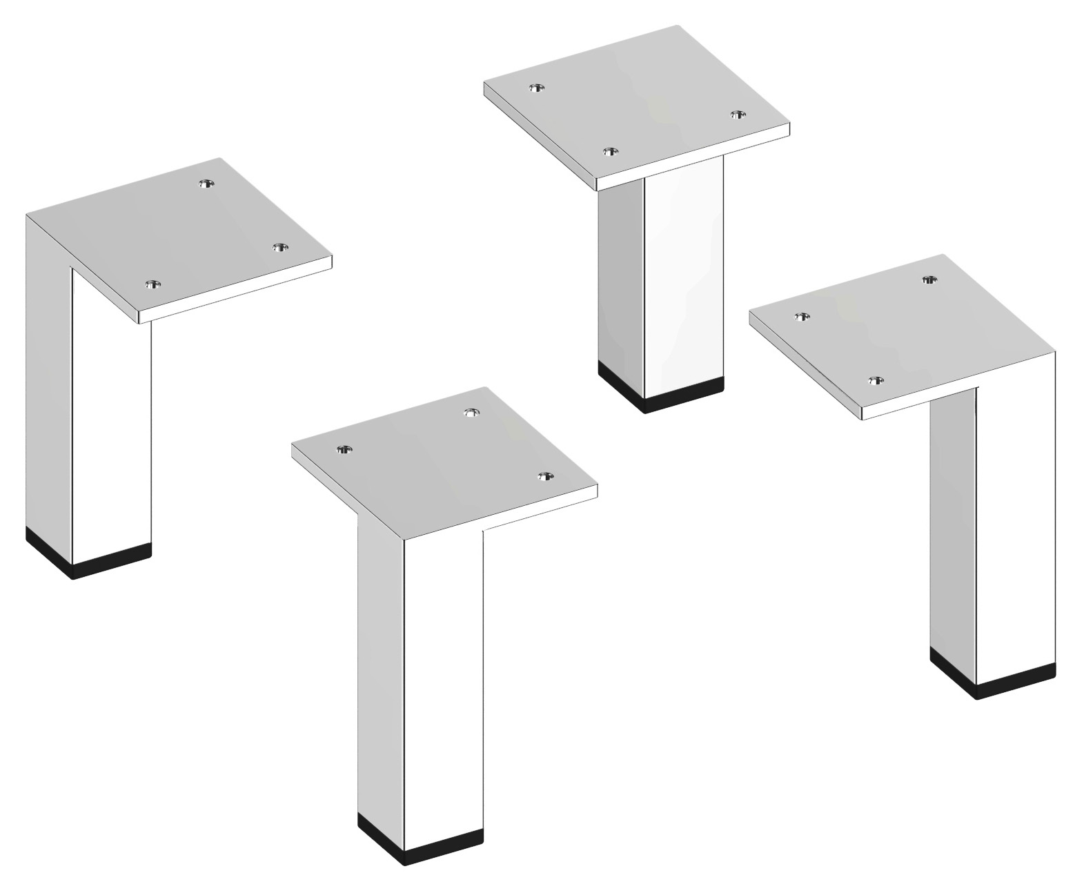 39098010000 Ножки для мебели KEUCO Edition 90