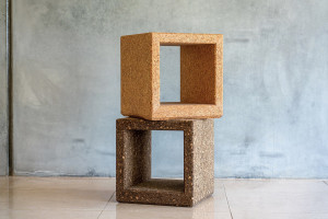 Квадратный пробковый журнальный столик