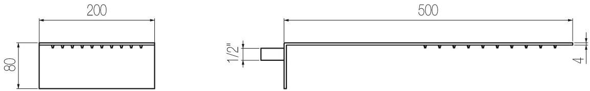 Radomonte Настенная лейка для дождевого душа из нержавеющей стали  Sof5  - Вид №1