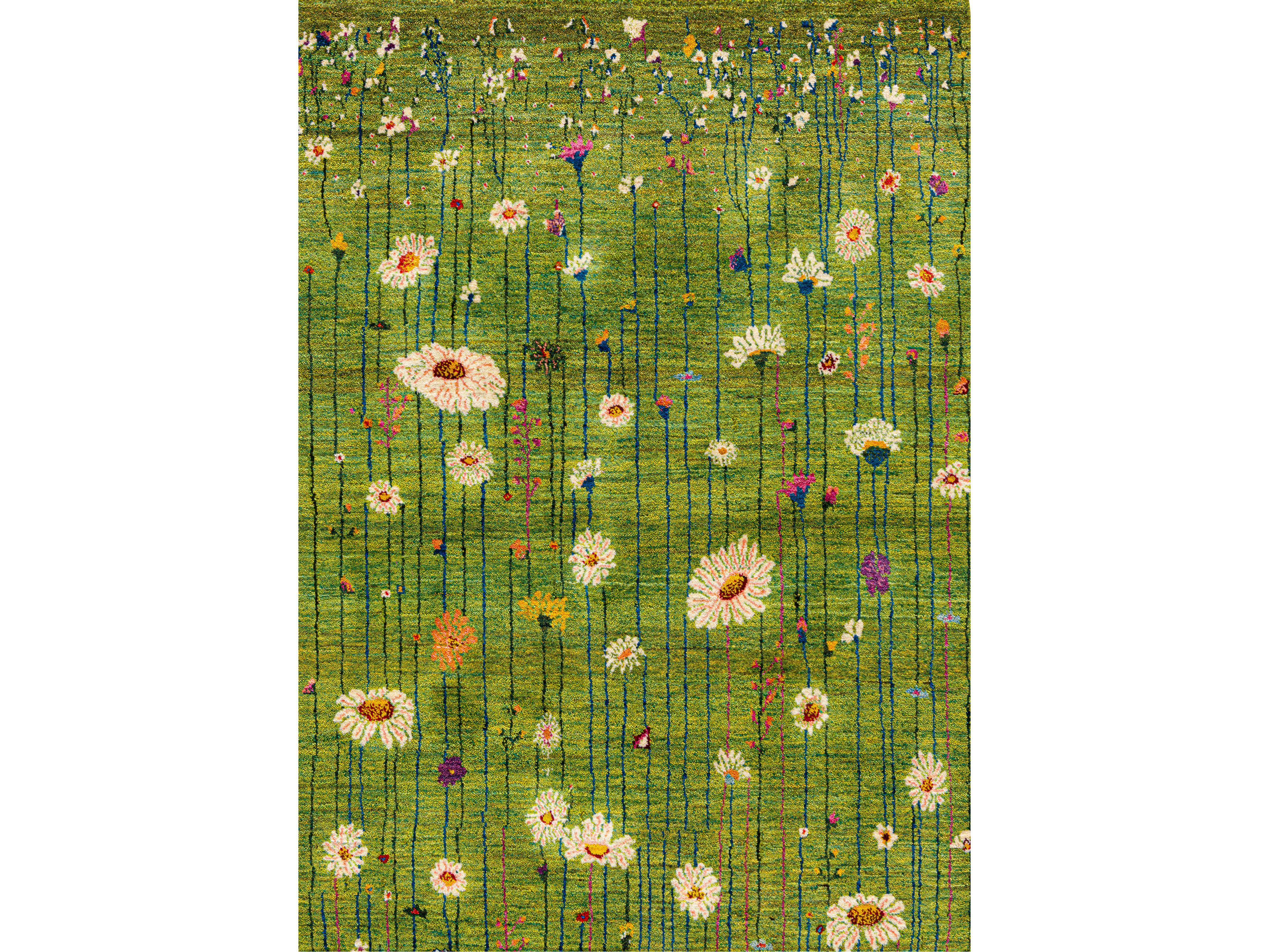 Прямоугольный шерстяной цветочный ковер Zollanvari Flower Meadow ARCH-00037440 - Вид №1