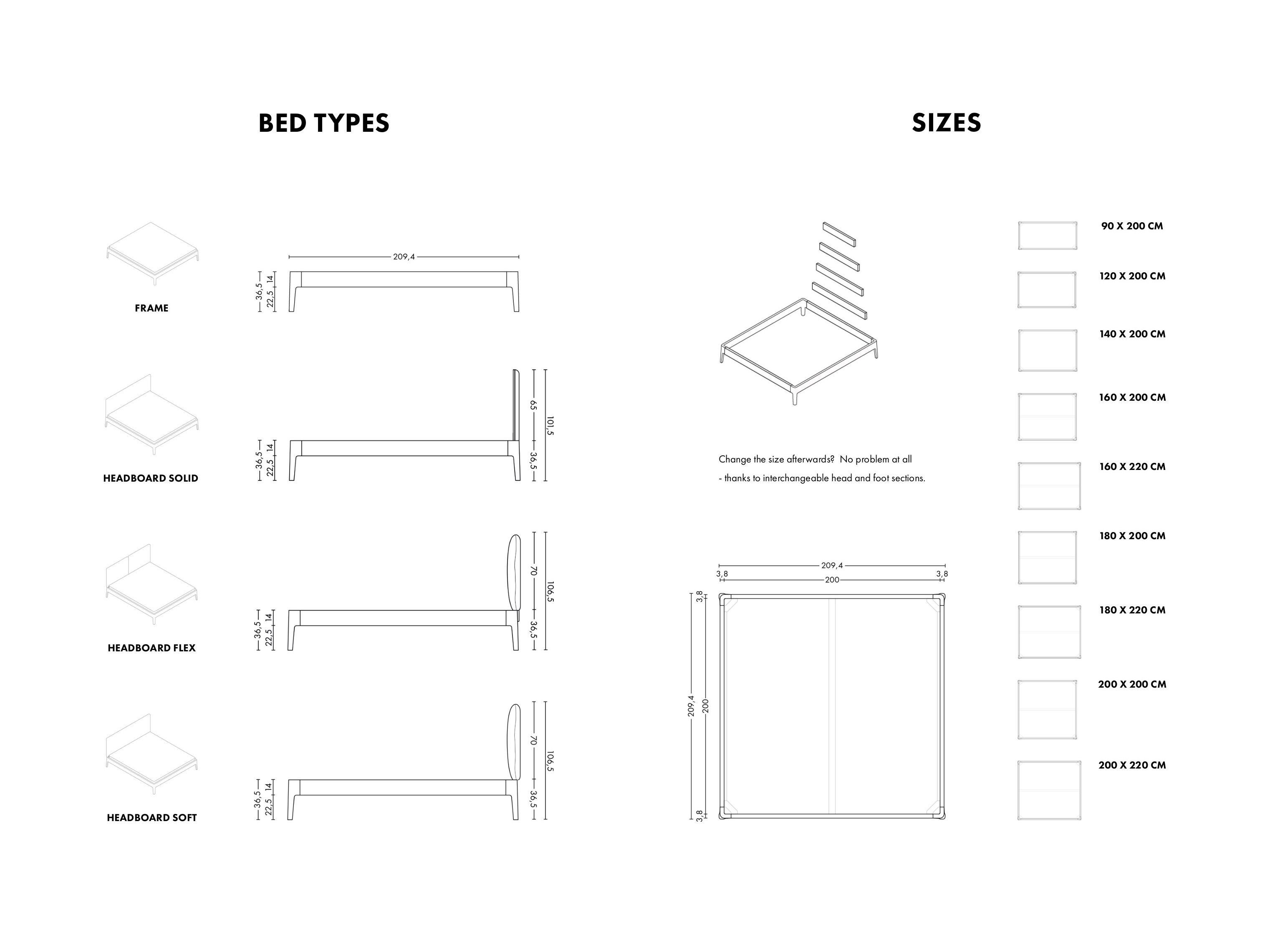 Деревянная двуспальная кровать с мягким изголовьем Noah Living белье ARCH-00049322 - Вид №29
