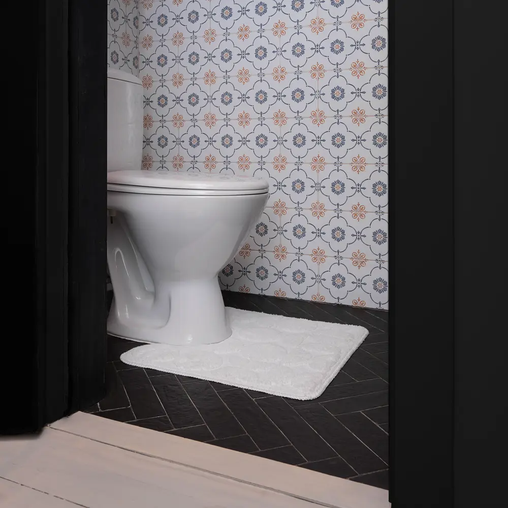 Коврик для туалета Verran Disegno 024-04 50x50 см цвет белый STLM-2003873 - Вид №5