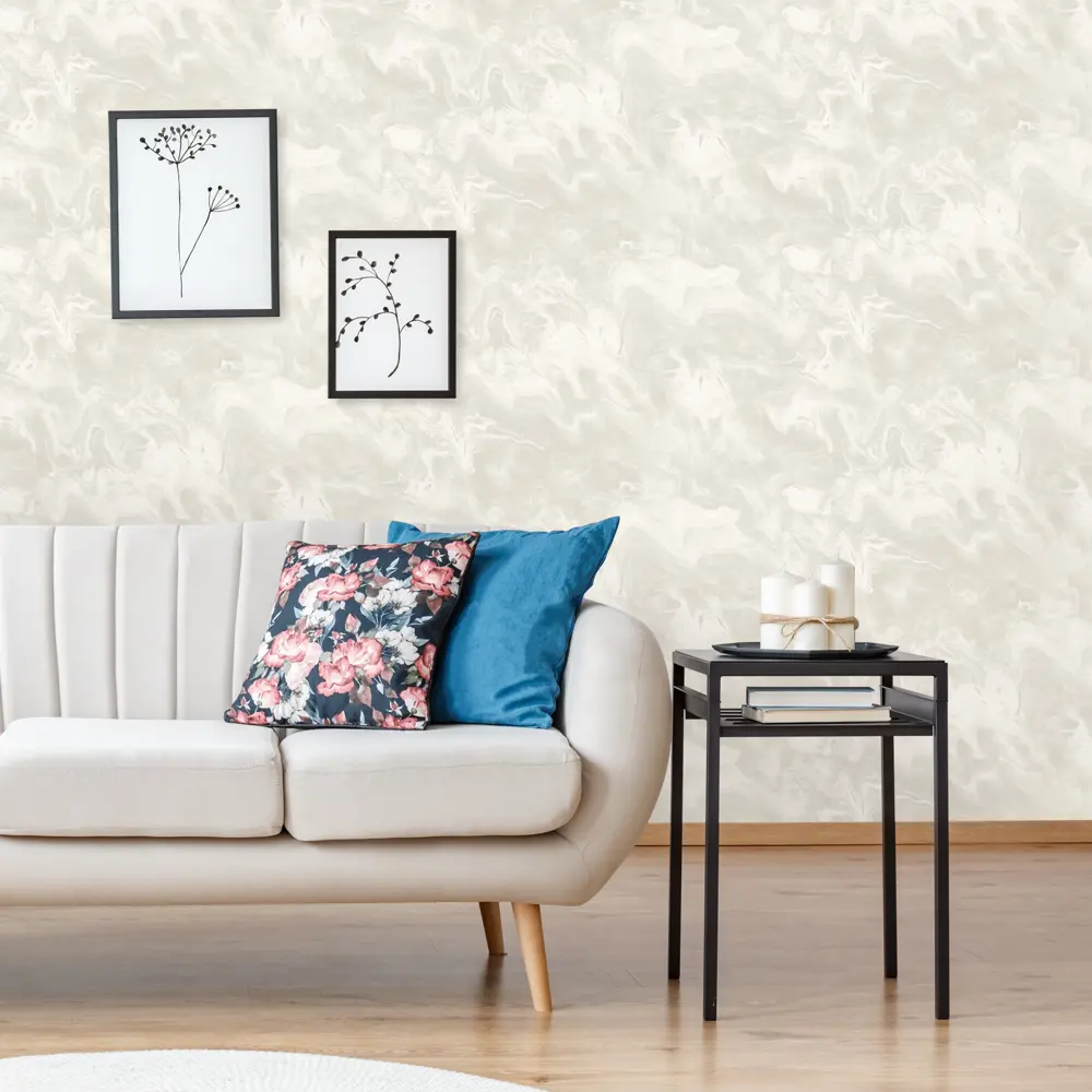 Обои флизелиновые Inspire Wave белые 1.06 м Cream 5 STLM-2076531 - Вид №2