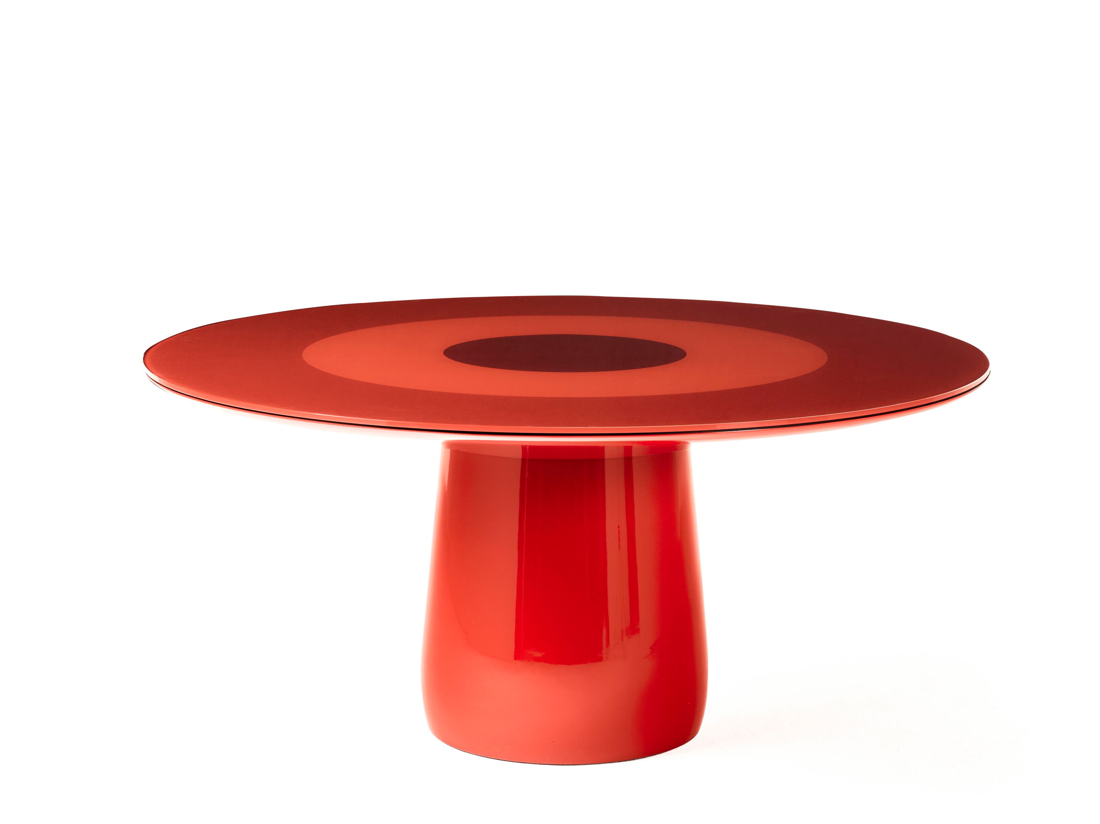 Круглый обеденный стол с хрустальной столешницей BALERI ITALIA ROUNDEL ARCH-00120428 - Вид №2