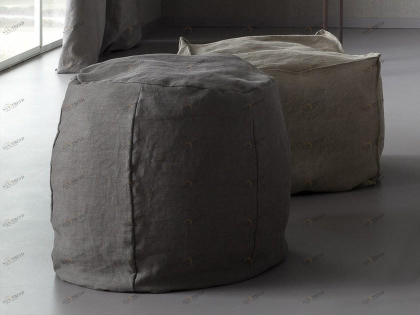 Chaarme Letti Круглый льняной пуф sun-id-1507848