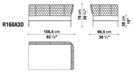 B&B Italia Outdoor Модульный угловой диван Ravel sun-id-1489537 - Вид №19