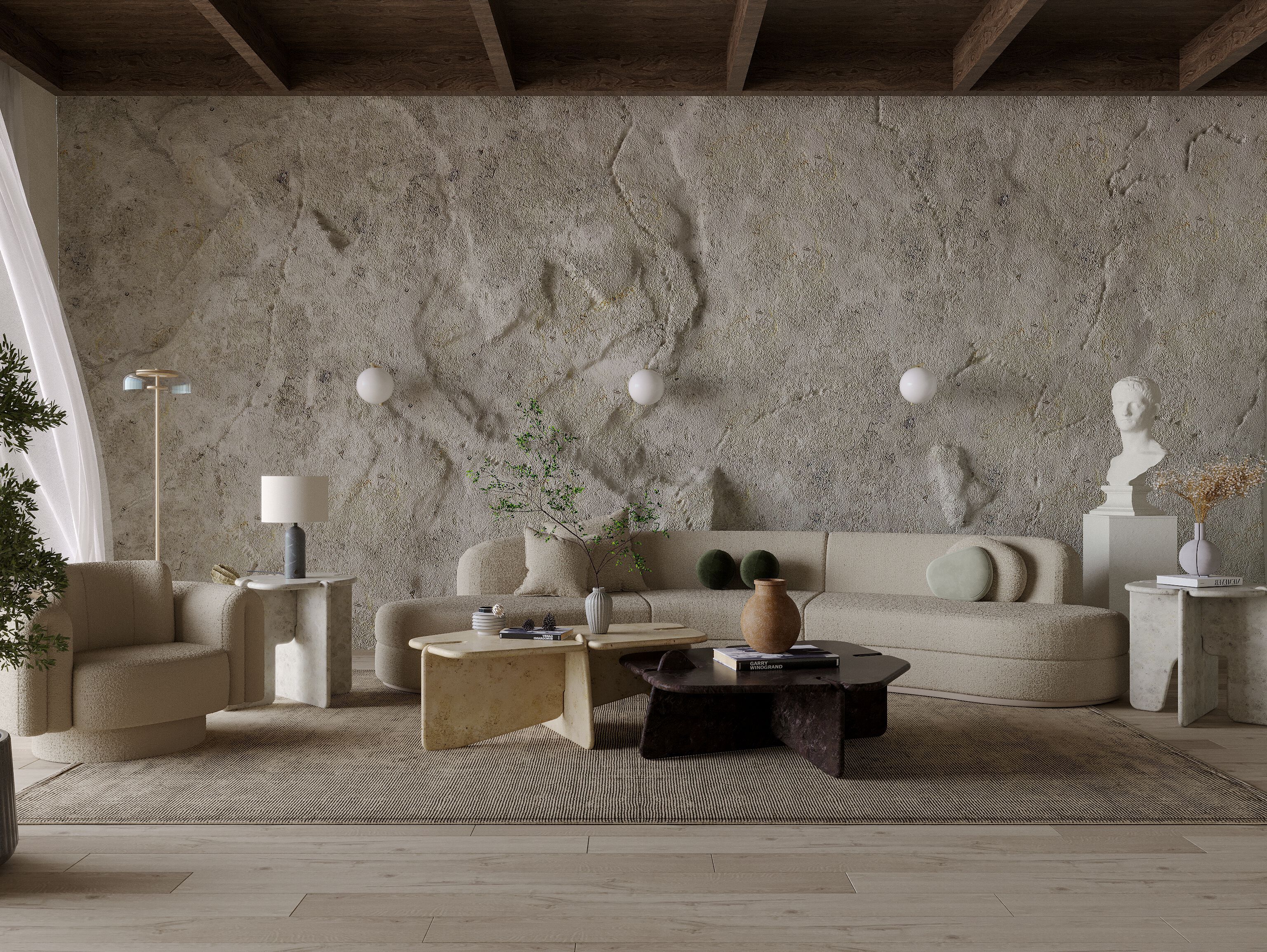 Журнальный столик из натурального камня Davani Lamé ARCH-00061305 - Вид №5