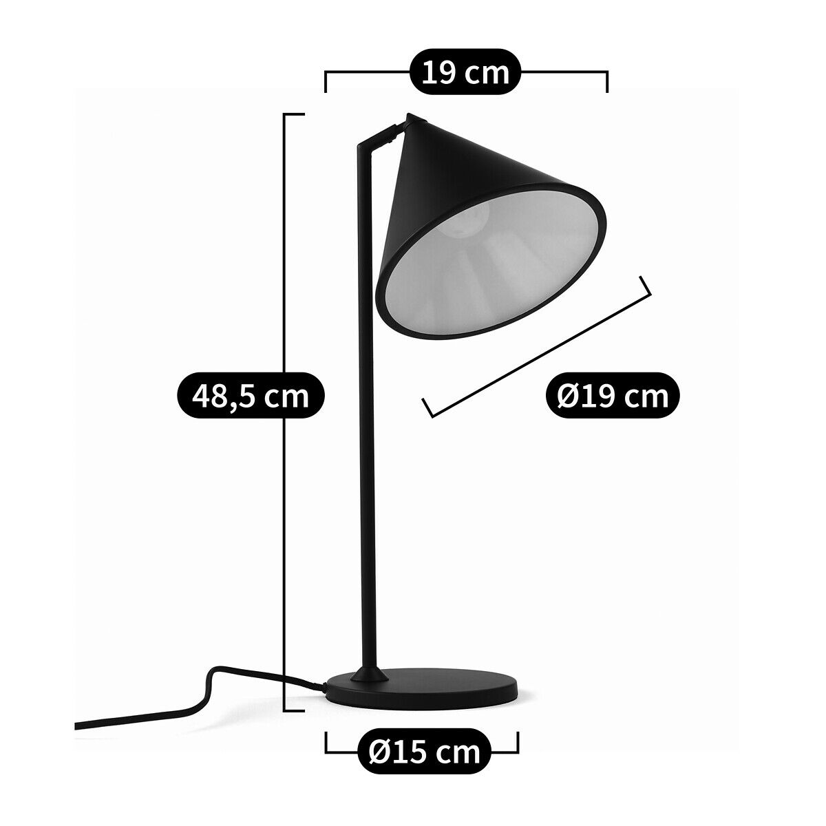 Регулируемая металлическая настольная лампа AMPM Moke ARCH-00073897 - Вид №14